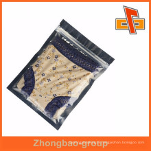 Plastic clear aluminium ziplock bag for underwear packaging